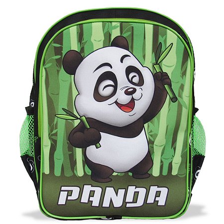 Mochila Escolar Infantil  de Costas Tamanho G Panda