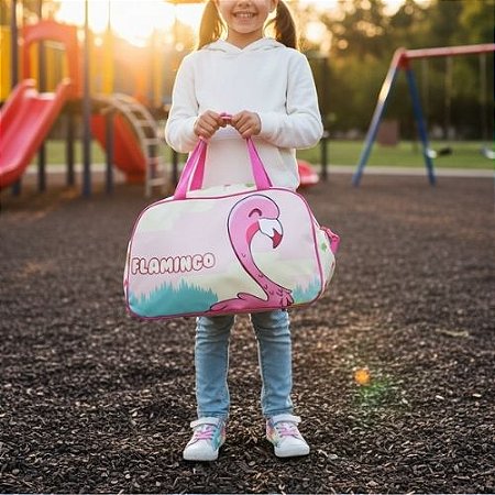 Bolsa de Viagem Infantil Flamingos - Vou Leve