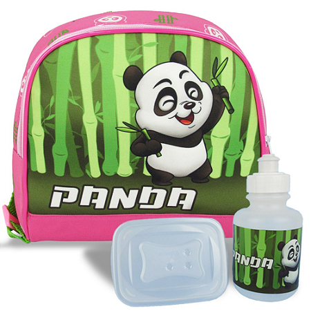Lancheira Térmica Panda Rosa - Vou Leve