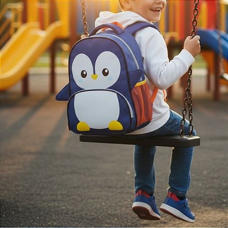 Mochila Costas Infantil Pequena Pinguim - Zoop