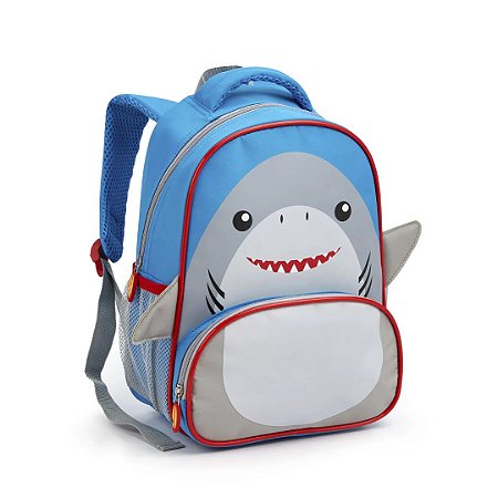 Mochila Costas Infantil Pequena Tubarão Zoop Seanite