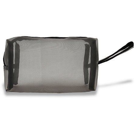 Nécessaire Baú Transparente Cinza - Vou Leve