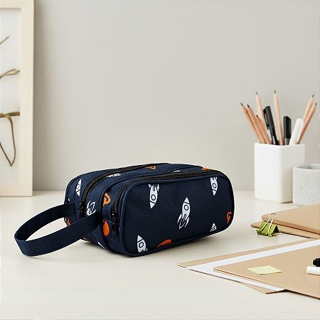 Estojo Triplo Foguete - Vou leve