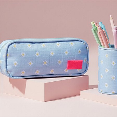 Estojo Duplo Margarida Azul - Vou Leve