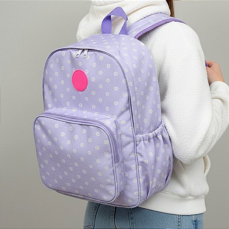 Mochila Juvenil Margarida Lilás - Vou Leve