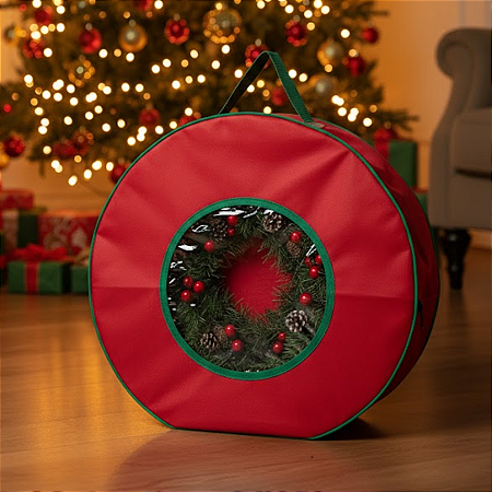Bolsa Organizadora para Guirlanda de Natal com Visor Trasparente 45cm