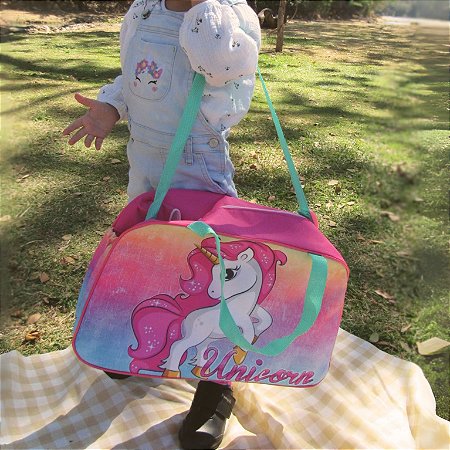 Bolsa de Viagem Infantil Unicórnio - Vou Leve