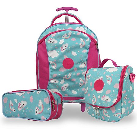 Kit Mochila Lancheira e Estojo Escolar Infantil - Mac Mochilas - Qualidade  e Preço justo!