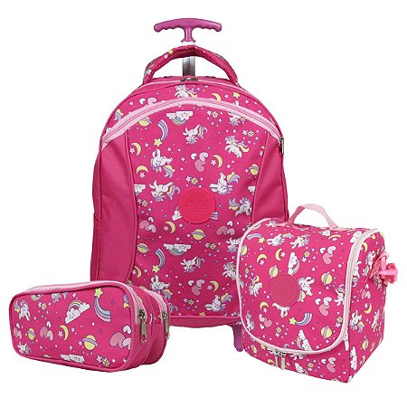 Kit Mochila Lancheira e Estojo Escolar Infantil - Mac Mochilas - Qualidade  e Preço justo!