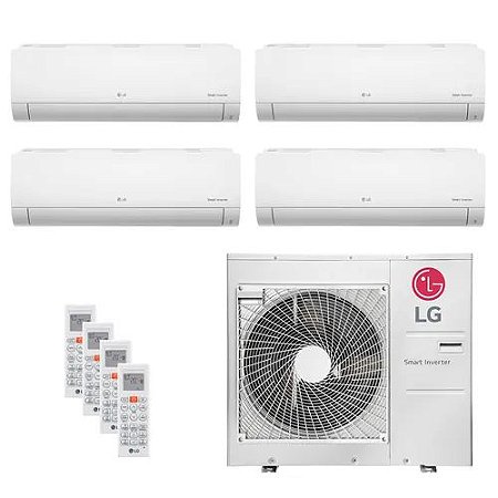 Ar Condicionado LG Multi Split Inverter 30.000 BTUs com 04 evap HW 8.500 BTUs - Quente/Frio 220V