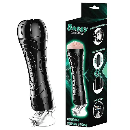 Masturbador Masculino com Vibrador Formato Lanterna