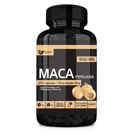 Estimulante Sexual Maca Peruana com Vitaminas 120 Cápsulas Original