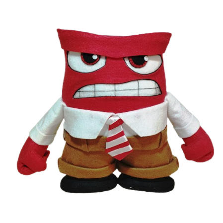 Boneco de feltro Raiva divertidamente 2 com 21cm de altura