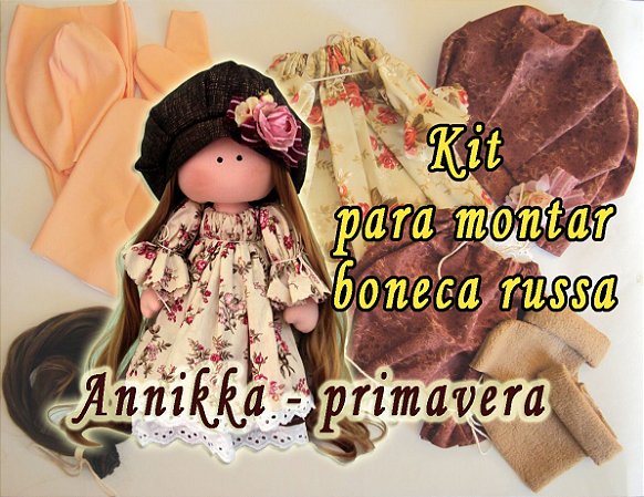 Kit para montar Boneca Russa - Annikka modelo primavera