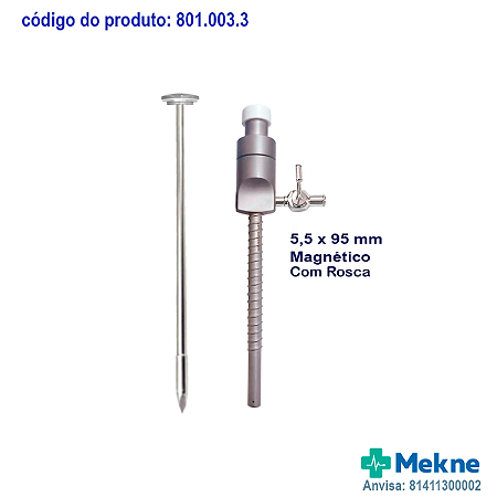 Trocarter Magnético 5.5mm*95mm Ponta Piramidal