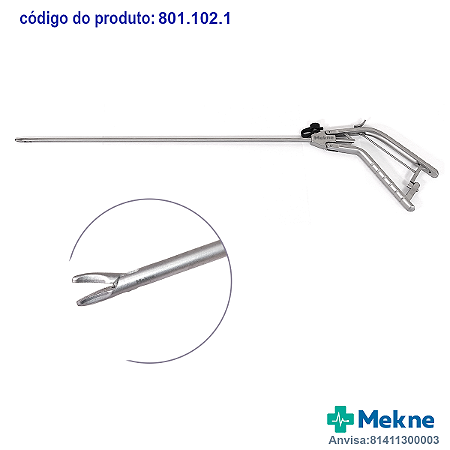 PORTA AGULHA 5*330 mm EMPUNHADURA TIPO GUN (CURVA ESQUERDA)