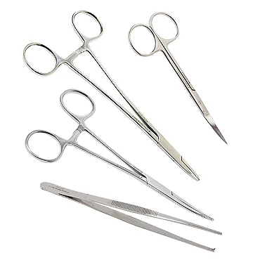 Kit de Pinças, Porta Agulha, Tesoura para Medicina Veterinária