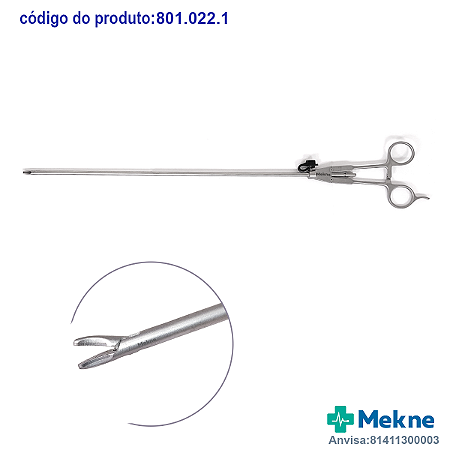 PORTA AGULHA 5*330mm EMPUNHADURA ARGOLAS (CURVA ESQUERDA)
