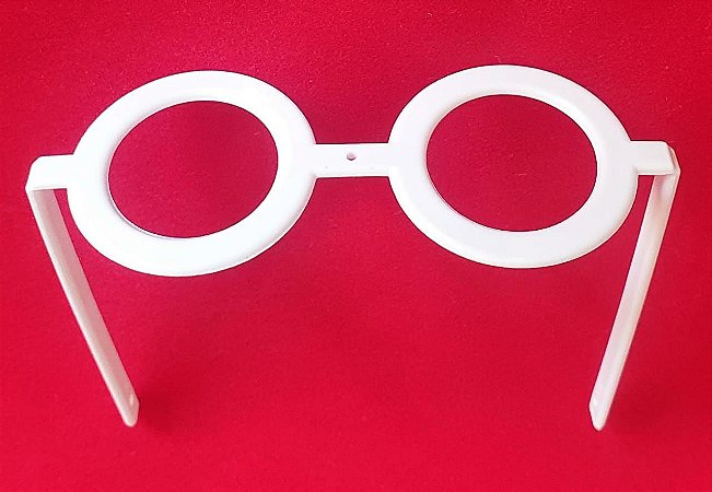 Óculos de Visconde - composição: plástico -  cor BRANCO - Medidas na descrição.