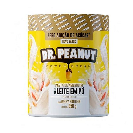 Pasta de amendoim sabor Leite em Pó 600gr - DR.PEANUT