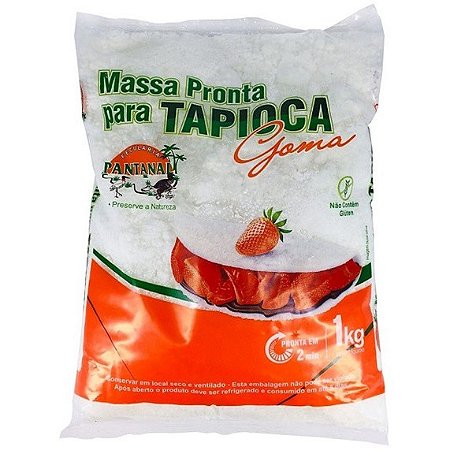 Massa pronta para Tapioca Goma  1kg - Fecularia Pantanal