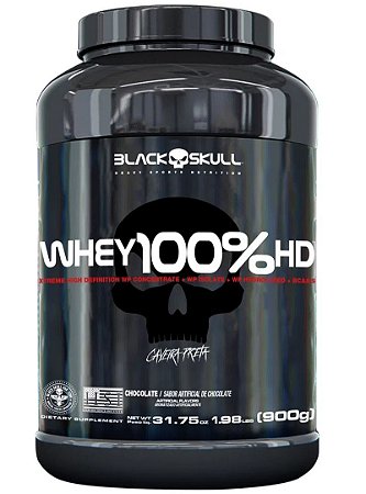 WHEY 100% HD 900G SABOR CHOCOLATE -BLACK SKULL