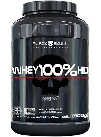 WHEY 100% HD 900G SABOR BAUNILHA -BLACK SKULL