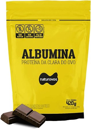 Albumina Sabor Chocolate 420g - Naturovo