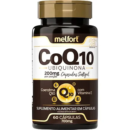 Coenzima Q10/ Vitamina E- 200mg- 60 Cápsulas - Melfort