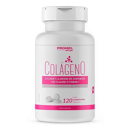Colágeno Com Vitamina C- 120 Caps-1000 mg- Promel