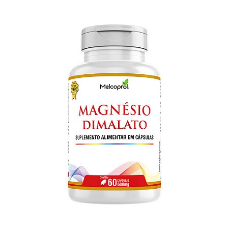 Magnésio Dimalato 600mg-100 Caps- Melcoprol