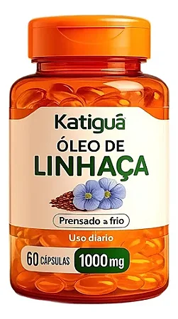 Óleo De Linhaça- 1000mg-60Caps- Katiguá