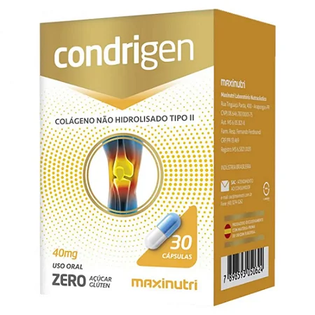 Condrigen Colágeno Tipo 2-40mg -30 Caps -Maxinutri