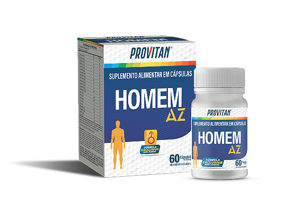 Multivitamínico A-Z Homem -500 mg- 60Caps- Provitan