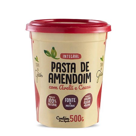 Pasta de Amendoim com Avelã e Cacau 500g - Terra dos Grãos