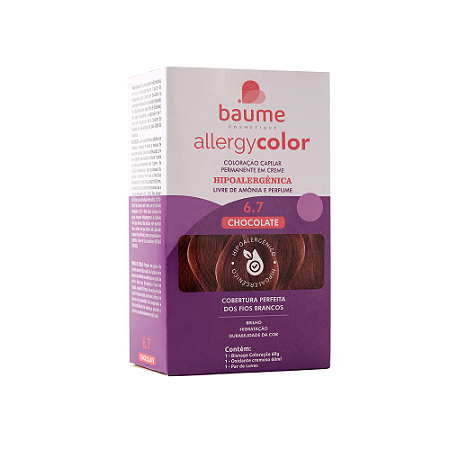 Coloração Hipoalergênica Allergycolor Kit Baume - 6.7 Chocolate