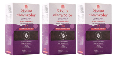 Tinta Allergycolor Hipoalergênica 3.0 - Baume Kit Com 3