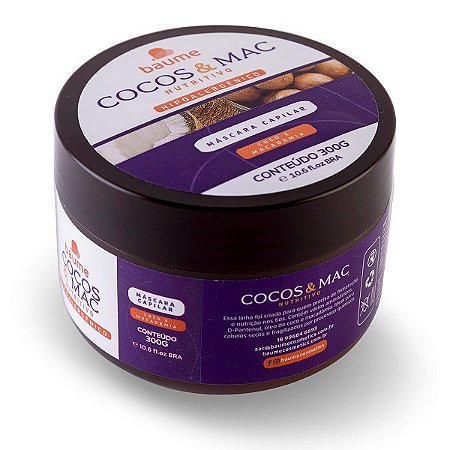 Máscara Nutritiva Cocos e Mac 300g - Baume