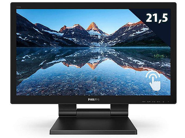 Monitor Touch Multimidia Philips 222b9t 21,50 1920 x 1080 Full Hd Led  Wide Vga Hdmi