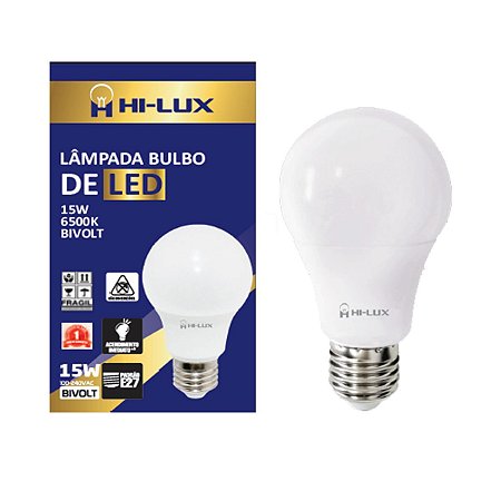 LÂMPADA DE BULBO DE LED 15W 6500K E27