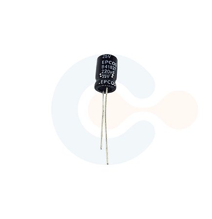 Capacitor Eletrolitico Radial 220uF 16Vcc (Caneca 8mm) - B41827