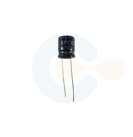 Capacitor Eletrolitico Radial 220uF 50Vcc (Caneca 10mm) - B41821