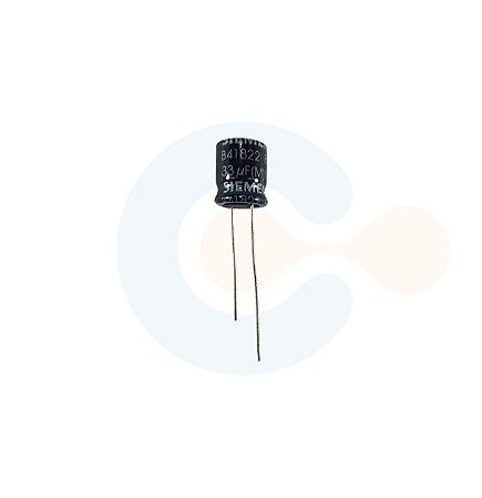 Capacitor Eletrolitico Radial 33uF 100Vcc (Caneca 10mm) - B41822