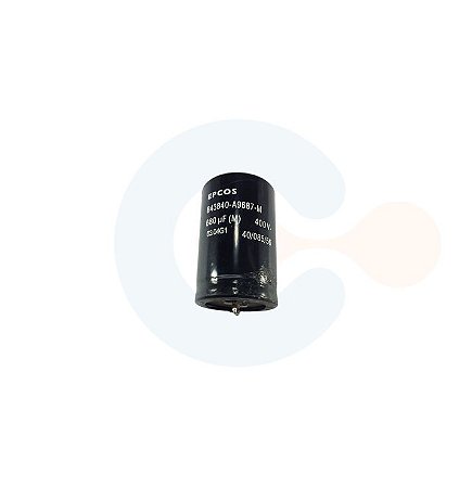 Capacitor Eletrolitico Snap-In 680uF 400Vcc (Caneca 35mm) - B43840