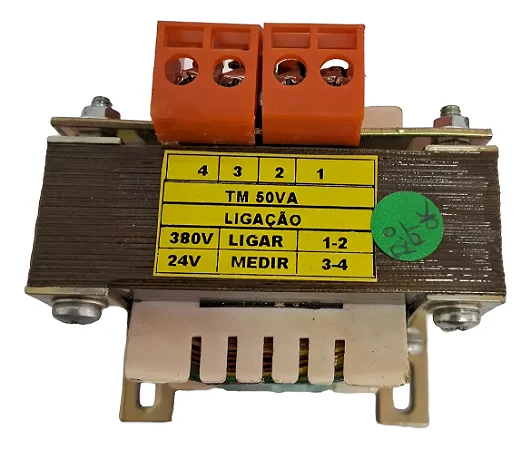 Transformador De Comando 50va 380v P/ 24v Ac Painel Elétrico
