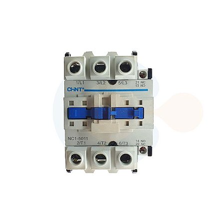 Contator 3P NC1-50A Bobina 220VCA Contato 1NA+1NF