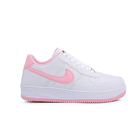 TÊNIS NIKE AIR FORCE AF1 RETRO BRANCO ROSA - Loja no pé. Os melhores  calçados!