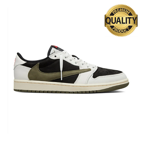 TÊNIS TRAVIS SCOTT x AIR JORDAN 1 LOW BLACK PHANTOM - VERDE - PREMIUM