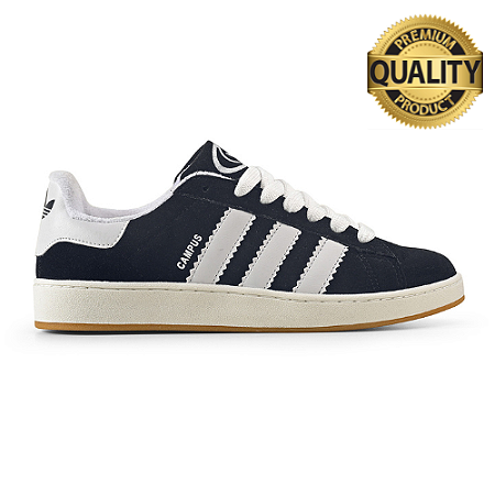 TÊNIS ADIDAS CAMPUS - PRETO E BRANCO - PREMIUM