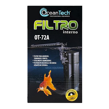 Filtro interno bomba aquario Oceantech OT-72A 350l/h 3W 110v
